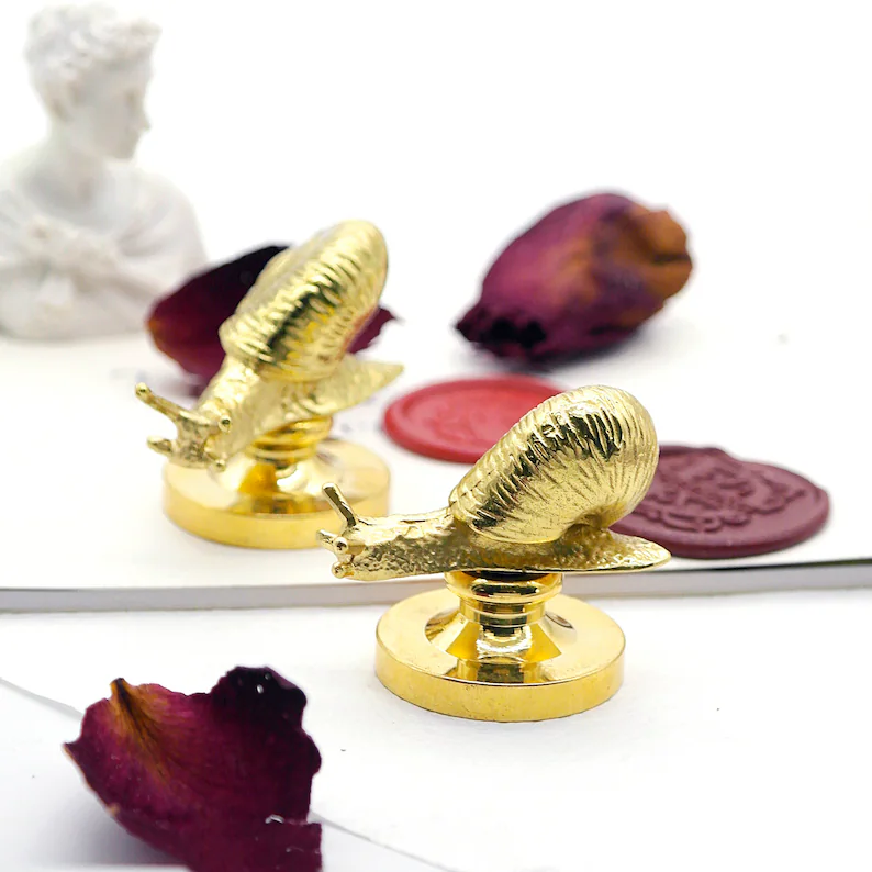 Snail Mail Wax Seal Stamp Brass Handle