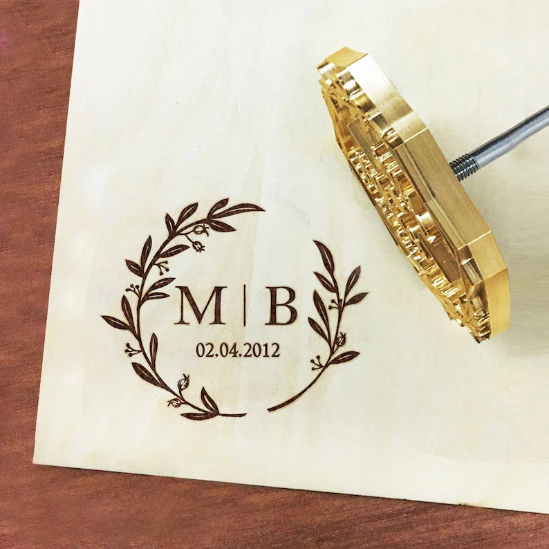Custom Wedding Branding iron Stamp for Wood
