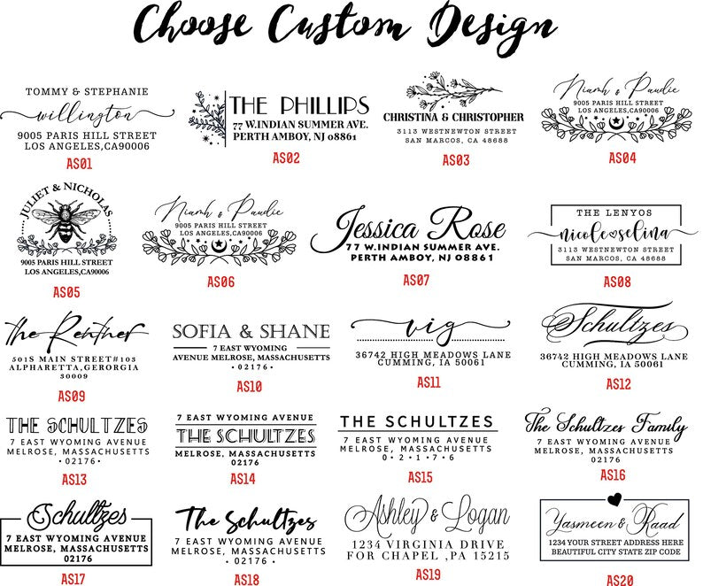Custom Return Address Rubber Stamp