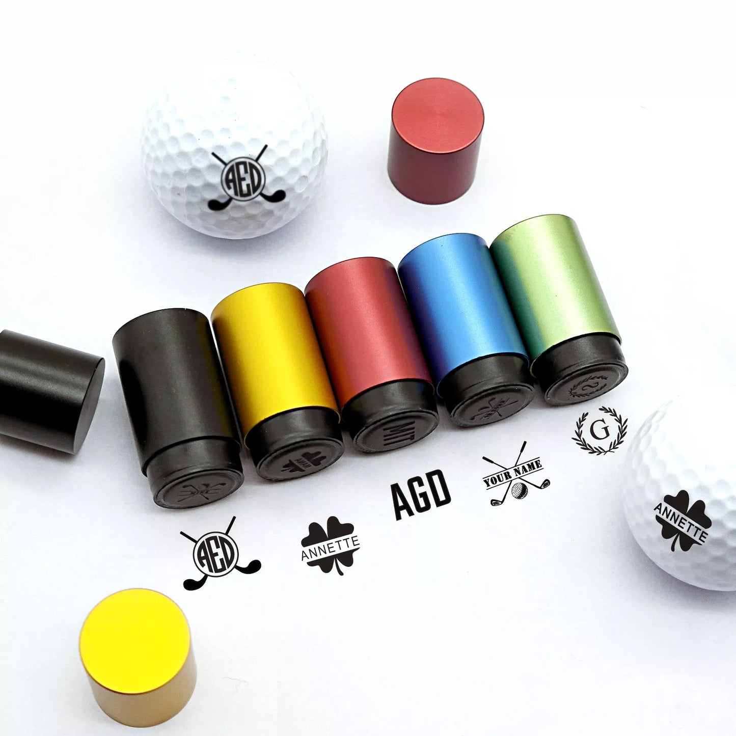 Custom Golf Ball Stamp Box – Personalized Golf Gift for Men, Dad & Golfers