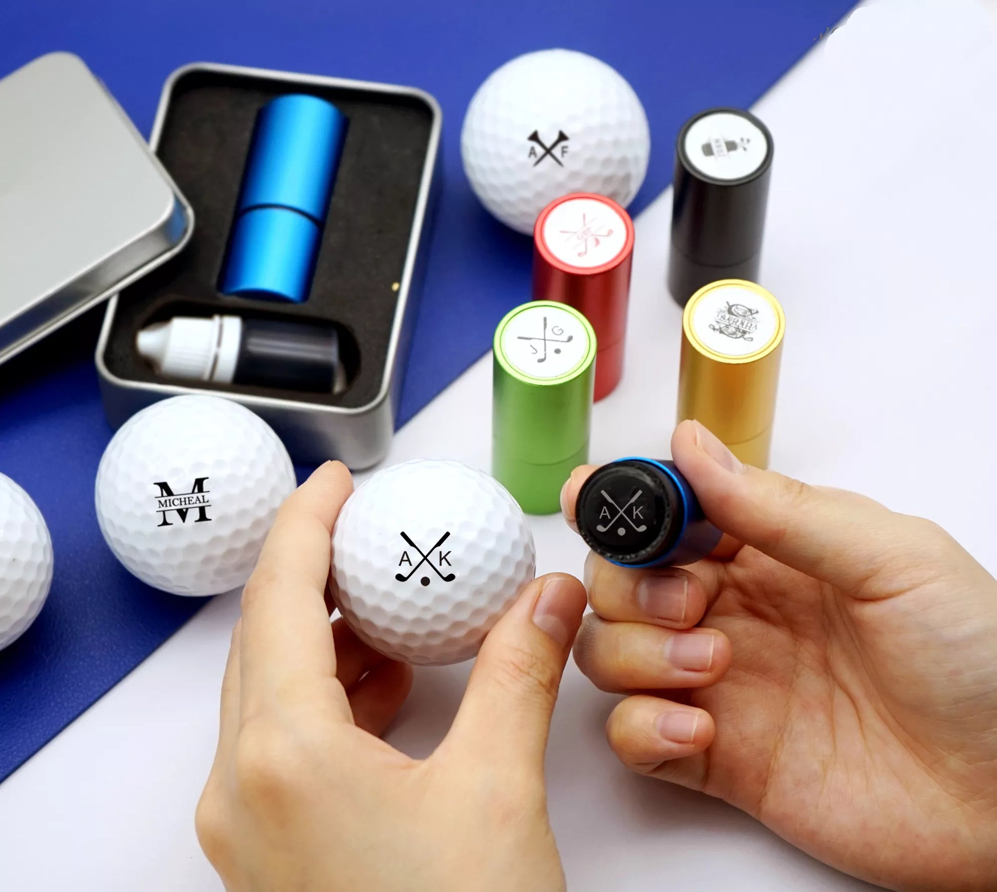 custom golf ball maker stamp