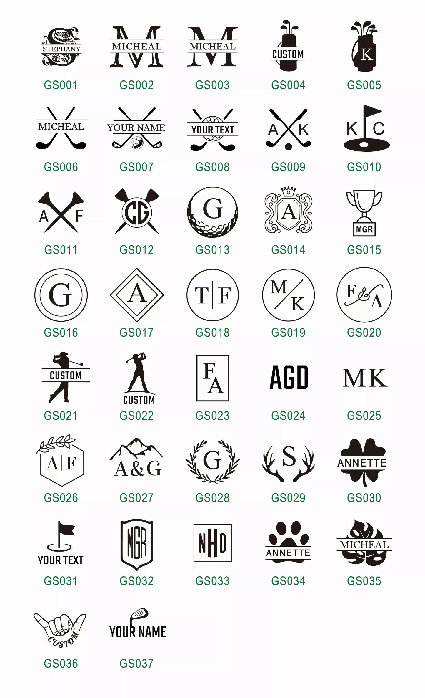 golf ball designs