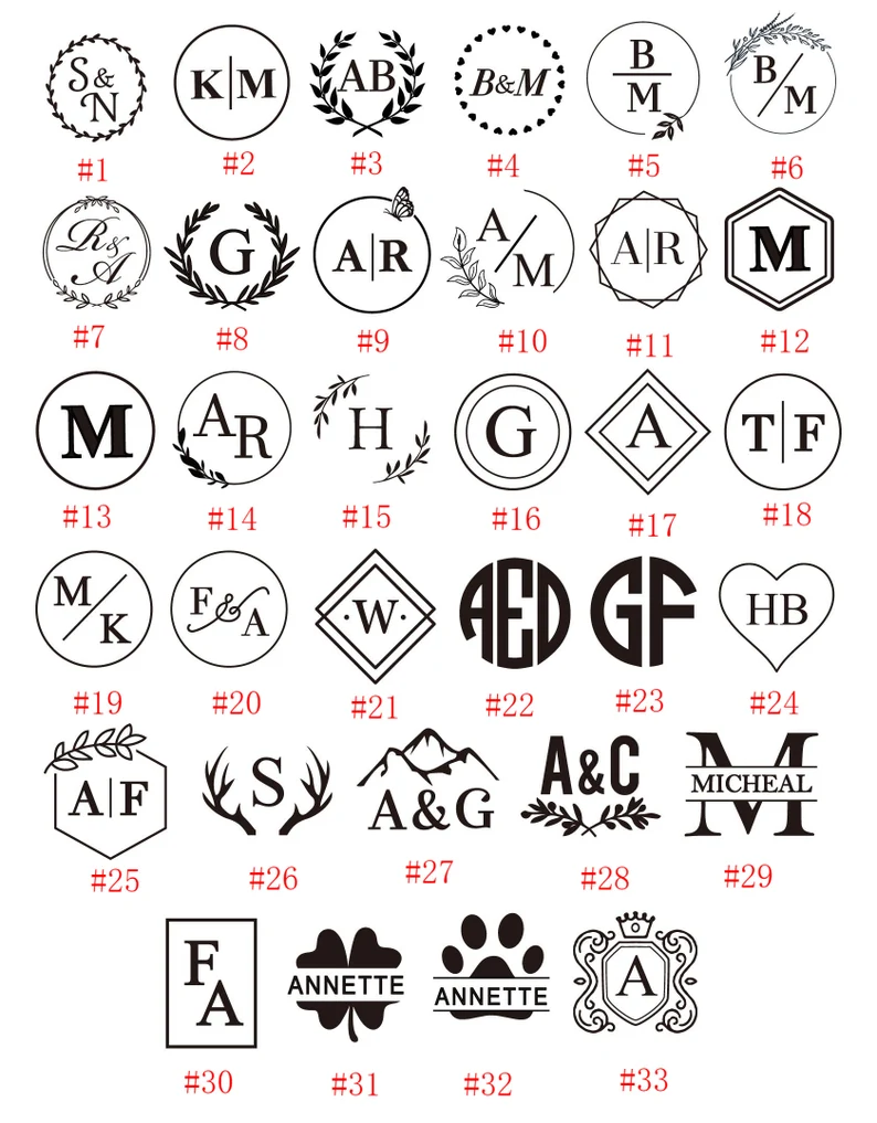 designs for custom mini self-inking loyalty card stamps