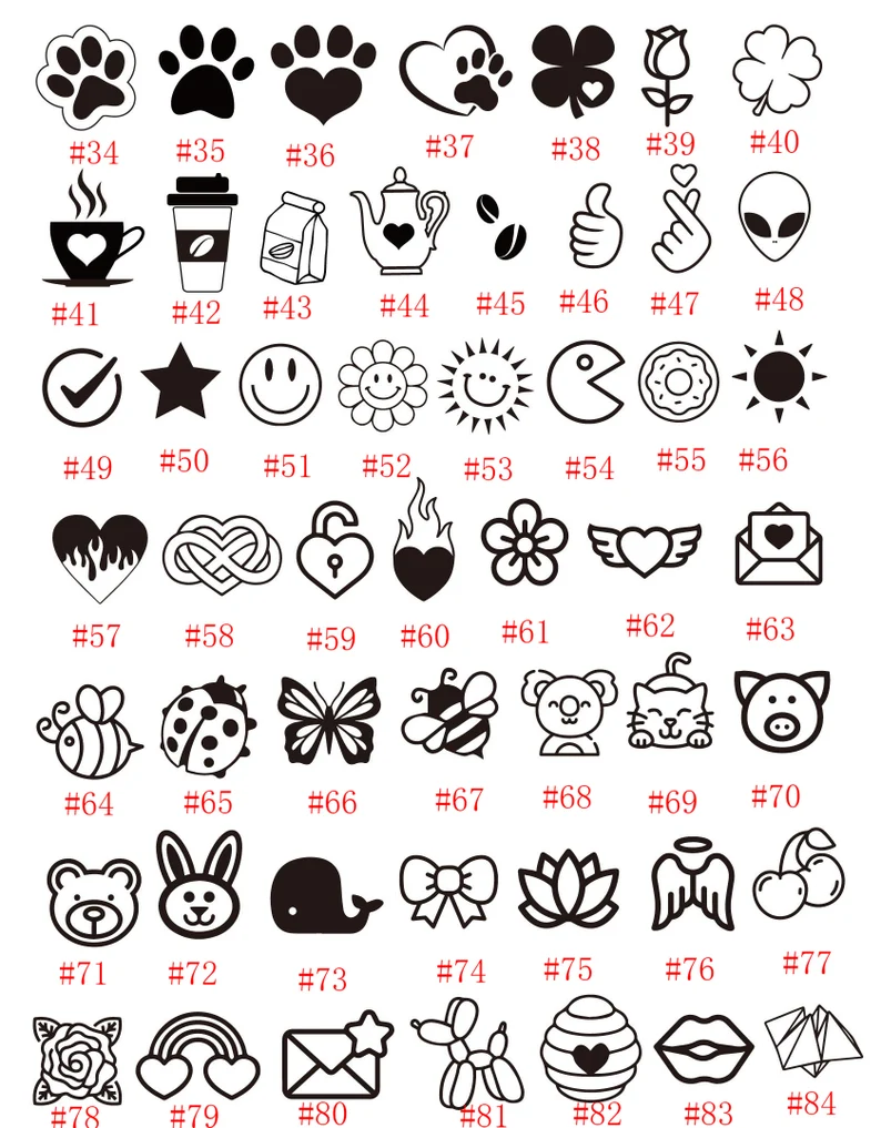designs for custom mini self-inking loyalty card stamps