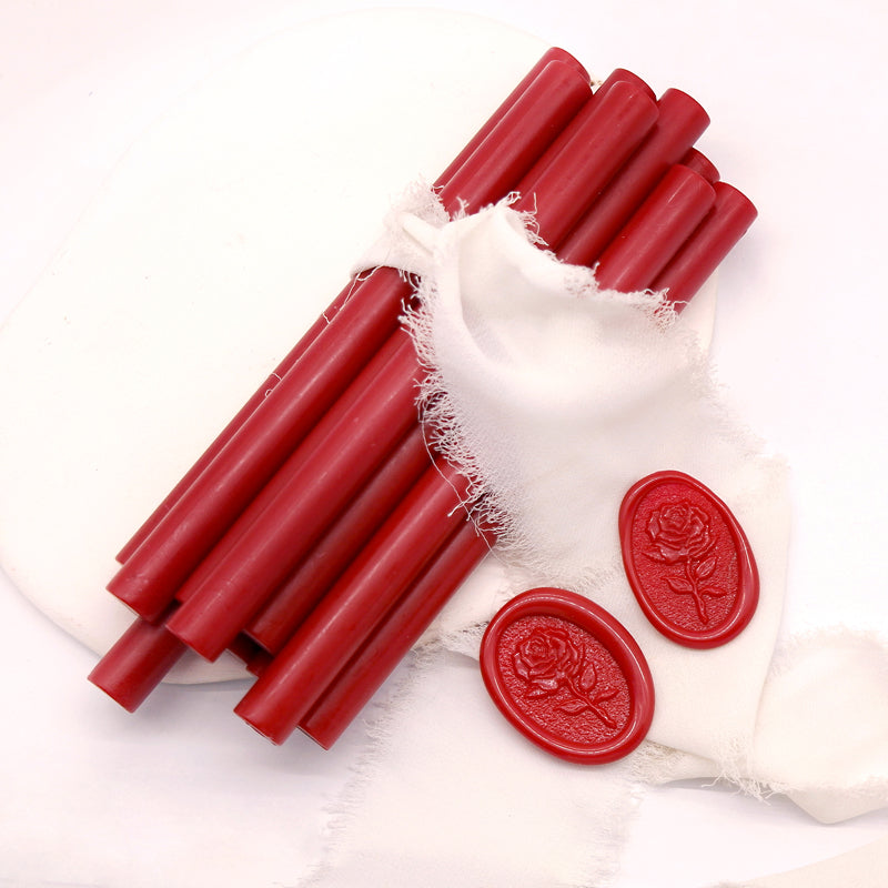  10 PCS Sealing Wax Sticks for Wax Seal Stamp, Red Wax Seal  Sticks for Full Size Glue Gun (0range Red) : Arts, Crafts & Sewing