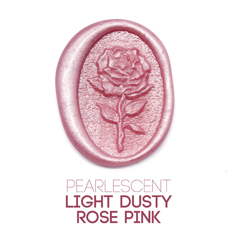 a rose flower wax seal just to show the effect of rose pink sealing wax beads.