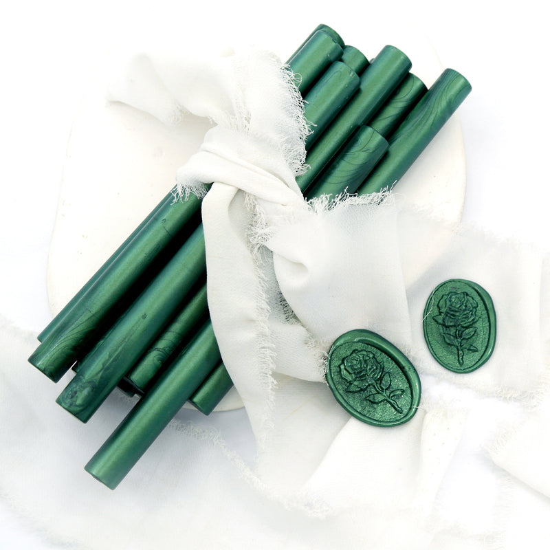 Dark Green Sealing Wax Beads for Wax Seals – sealingwaxstamp