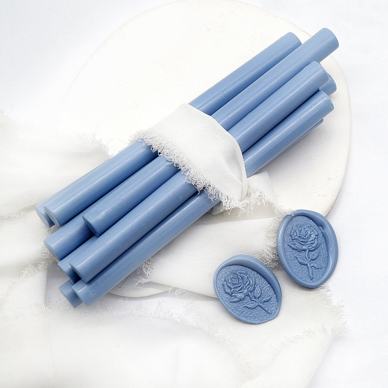 Pearlescent Dusty Blue Wax Beads – sealingwaxstamp