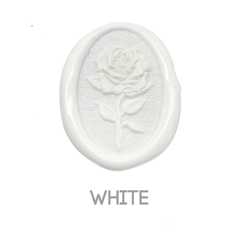 a rose flower wax seal just to show the effect of white sealing wax sticks.