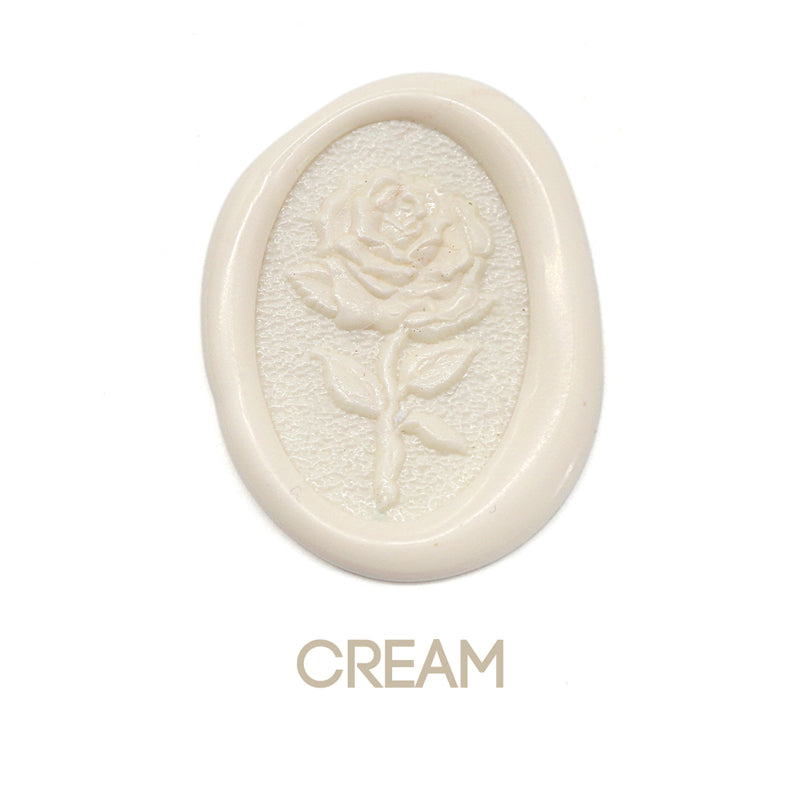 a rose flower wax seal just to show the effect of cream sealing wax sticks.