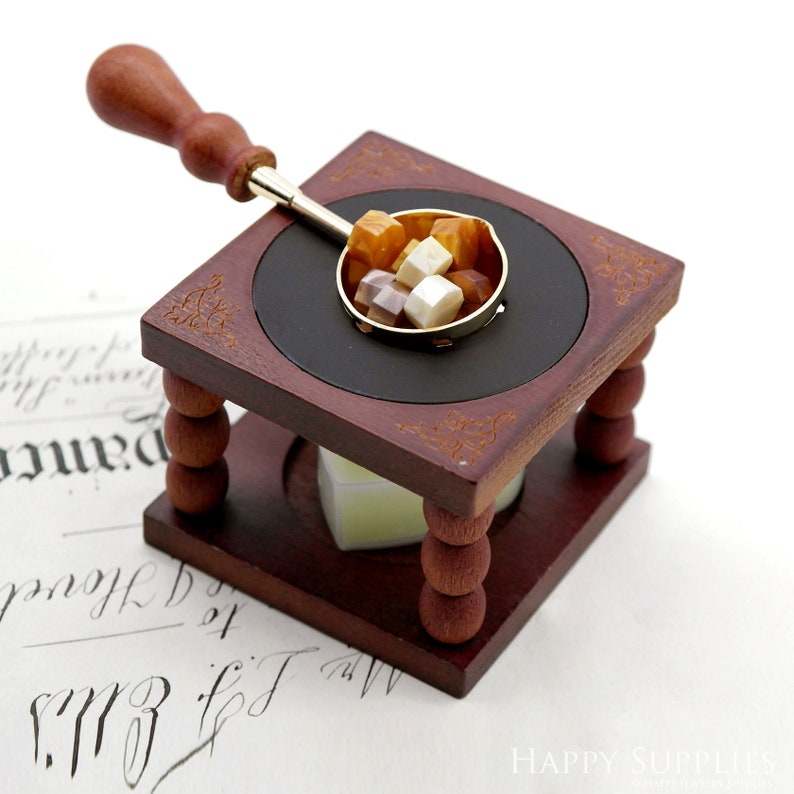 wooden sealing wax melting stove tool