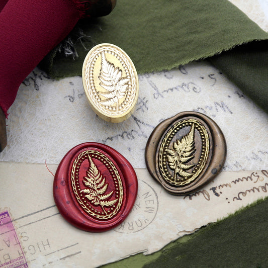 How to Use Wax Seal Stamp to Make Fern Wax Seals
