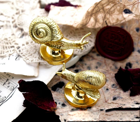 Snail Mail Wax Seal Stamp Brass Handle
