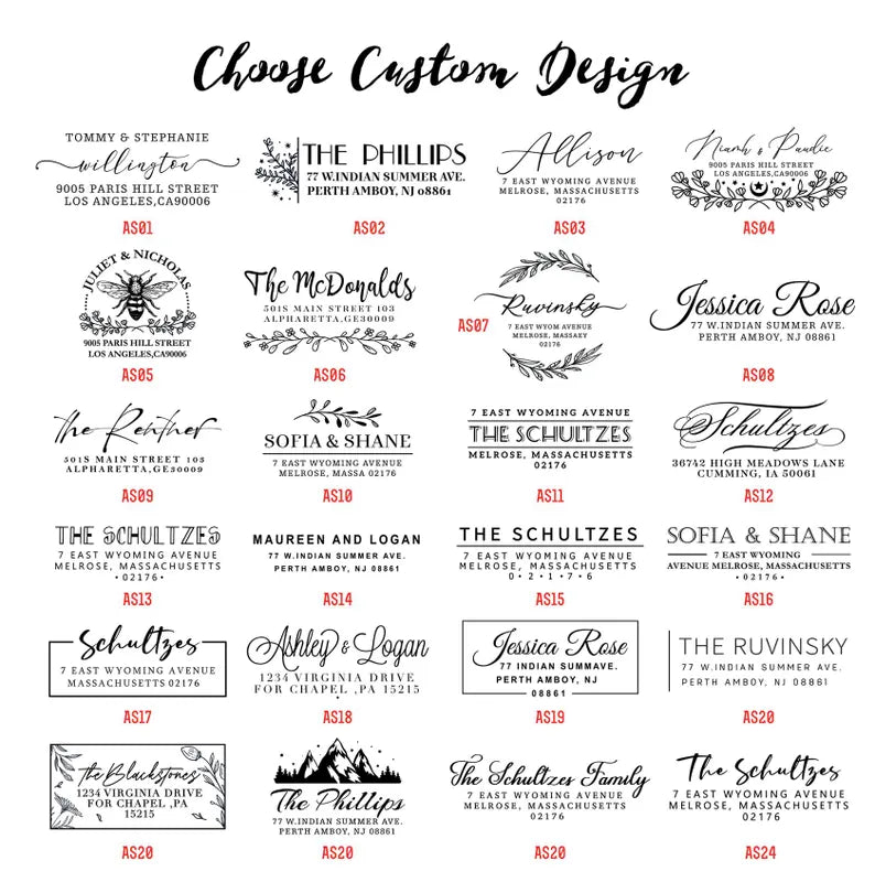 address stamp designs