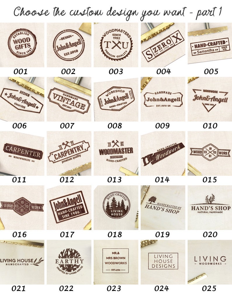 Custom Branding Iron for Wood, Food & Leather | Metal Stamping Kit Custom  Wood Branding Iron Personalized Stamp for Logo, Name, & Patterns | Custom