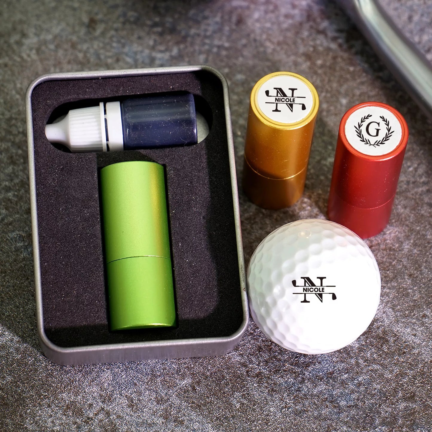 Custom Golf Ball Stamp with Initials | Golf Gift for Him | sealingwaxstamp