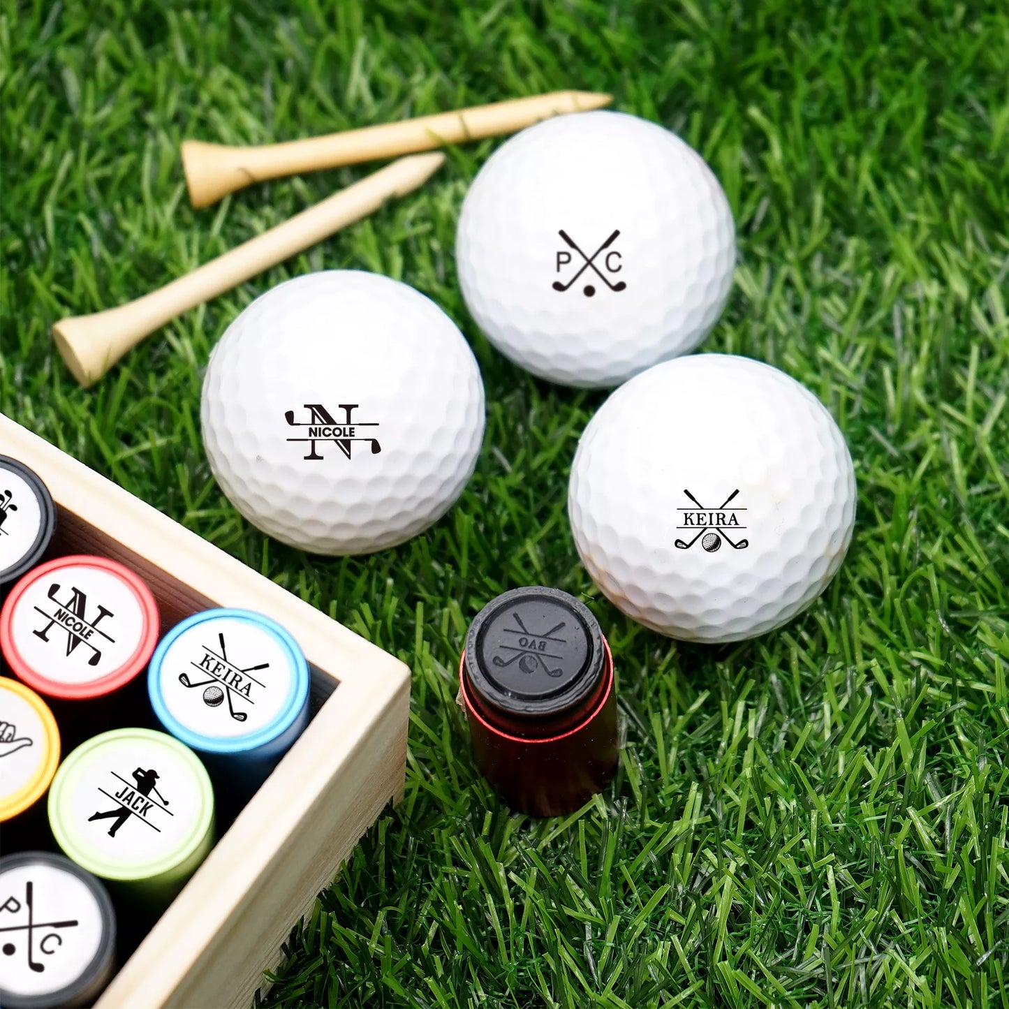 Personalized Golf Ball Marker Stamp | Custom Gift | sealingwaxstamp