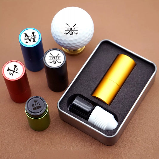 Golf Ball Stamp | Custom Initial Marker Gift | sealingwaxstamp