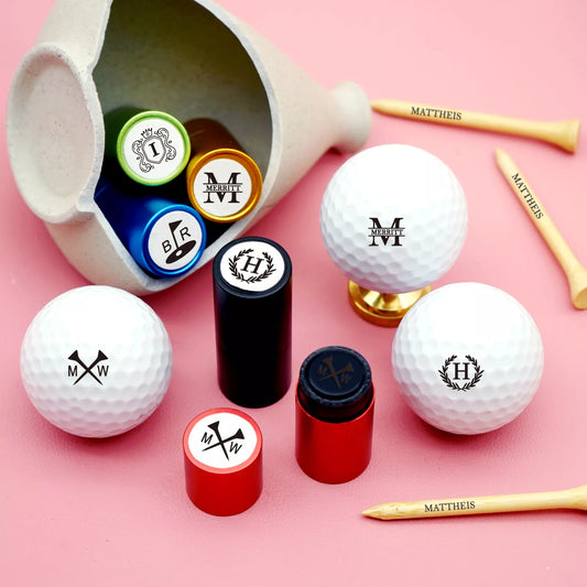 Custom Golf Ball Stamp Kit for Men | Personalized Golf Gift