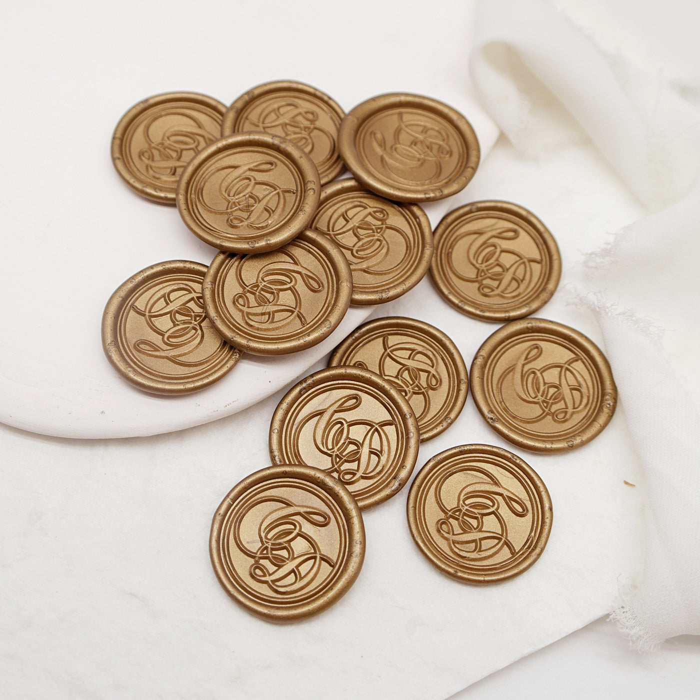 Custom Golden Wax Seals, Luxury shops Addition to your Sets, Multiple Colours Available, Monogram Wax Seals, Self-Adhesive Wax Seals