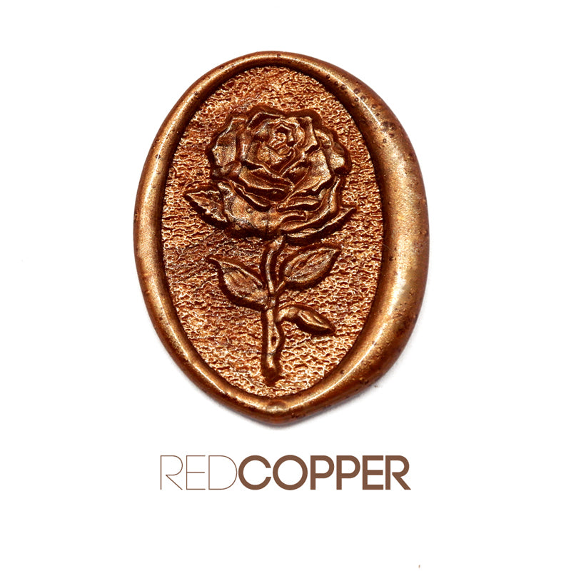 a rose flower wax seal just to show the effect of red copper sealing wax sticks.