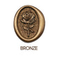 a rose flower wax seal just to show the effect of bronze sealing wax beads.