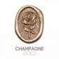 a rose flower wax seal just to show the effect of champagne gold sealing wax sticks.