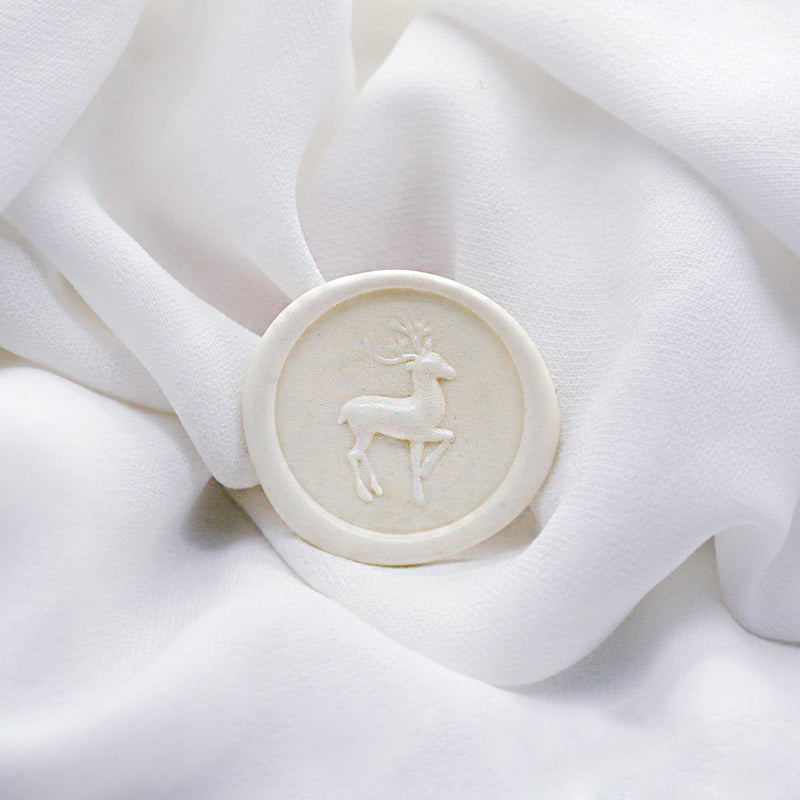 Wax Seal Stamp, created a wax seal of christmas deer design.