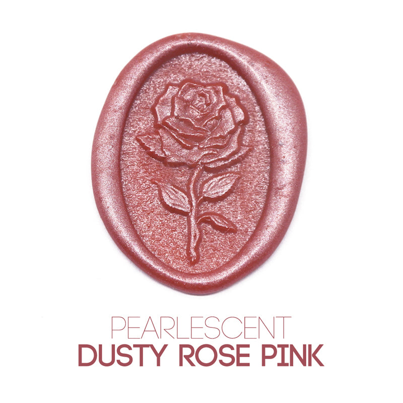 a rose flower wax seal just to show the effect of rose pink sealing wax beads.