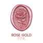 a rose flower wax seal just to show the effect of Rose Gold Pink sealing wax sticks.