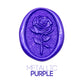 a rose flower wax seal just to show the effect of metallic purple sealing wax beads.