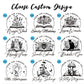 9 designs of custom library book stamps for choosing.