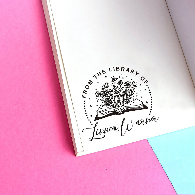 From the Library of Stamp, Custom Library Stamp, Book Stamp