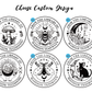 Six designs of custom library stamp for choosing.