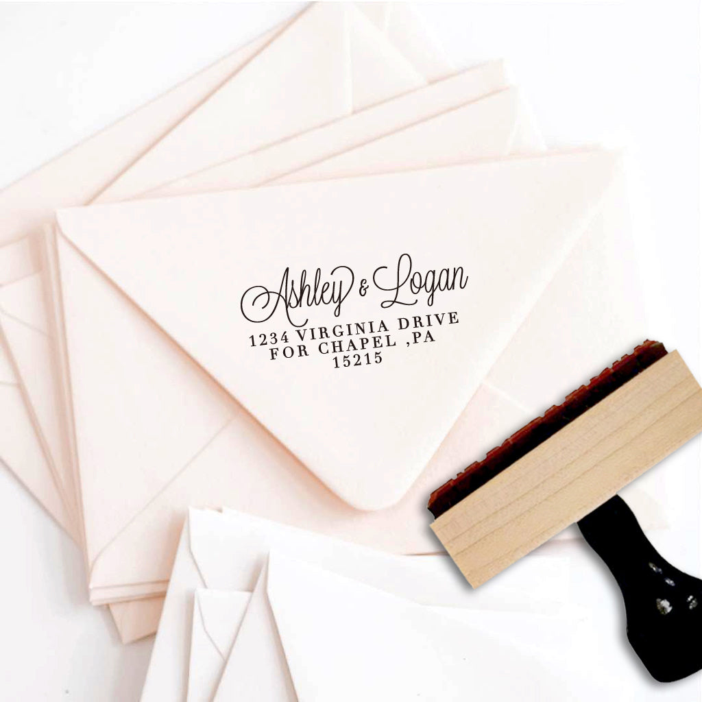 Custom Self Ink Wedding Address Stamp