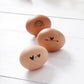mini egg stamps, imprinted on the farm eggs with cute designs rainbow, arrow, hen and heart.