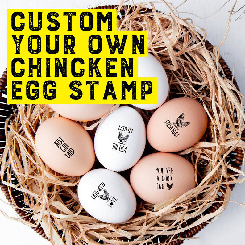 Egg Stamps for Fresh Eggs, Custom Egg Stamp, Egg Stamps for Fresh Eggs  Personalized, Farm Fresh Egg Stamp, Egg Stamper for Chicken Eggs, Mini Egg